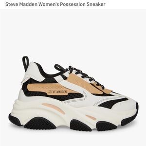 Steve Madden Women's Sneakers - Black, White, and Tan